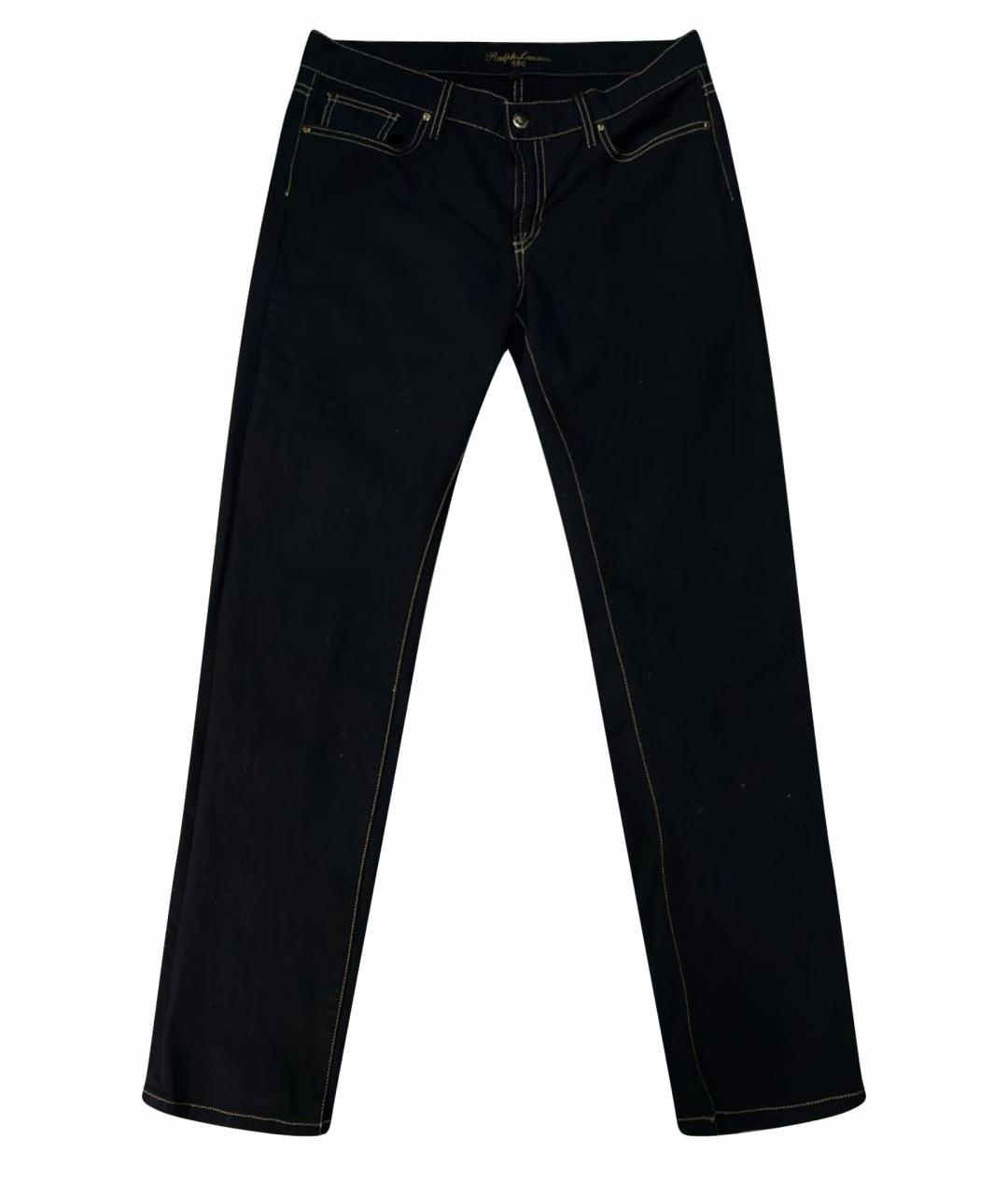 RALPH LAUREN Черные хлопковые джинсы клеш, фото 1
