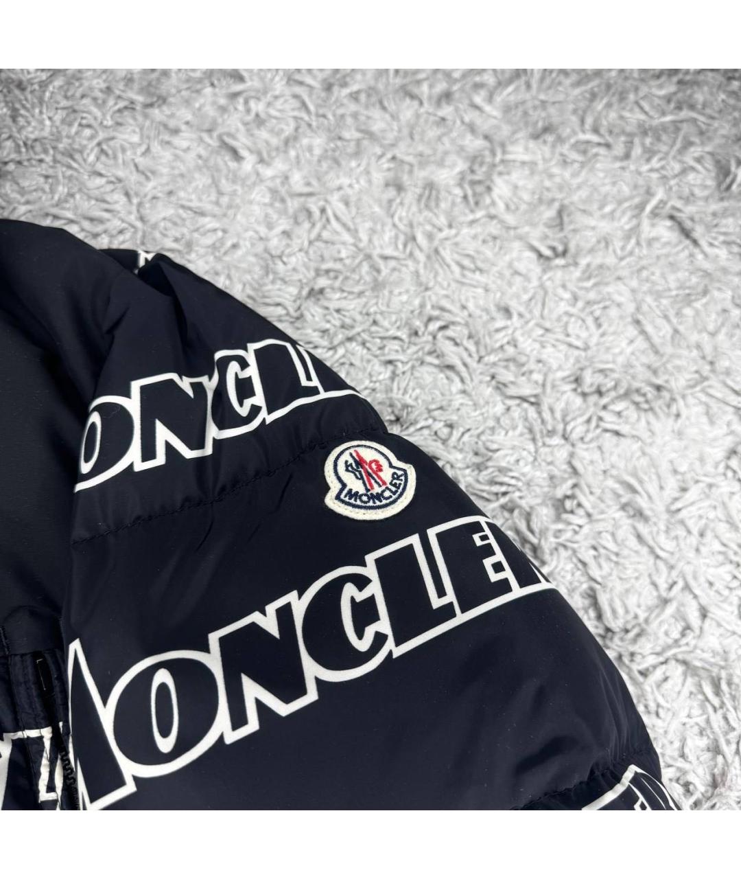 MONCLER Черный полиамидовый пуховик, фото 4