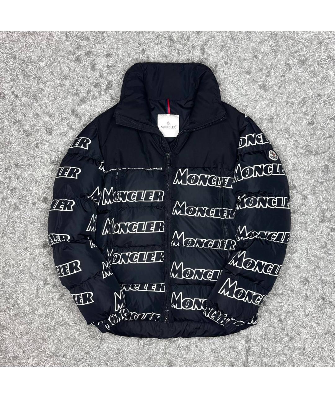 MONCLER Черный полиамидовый пуховик, фото 6