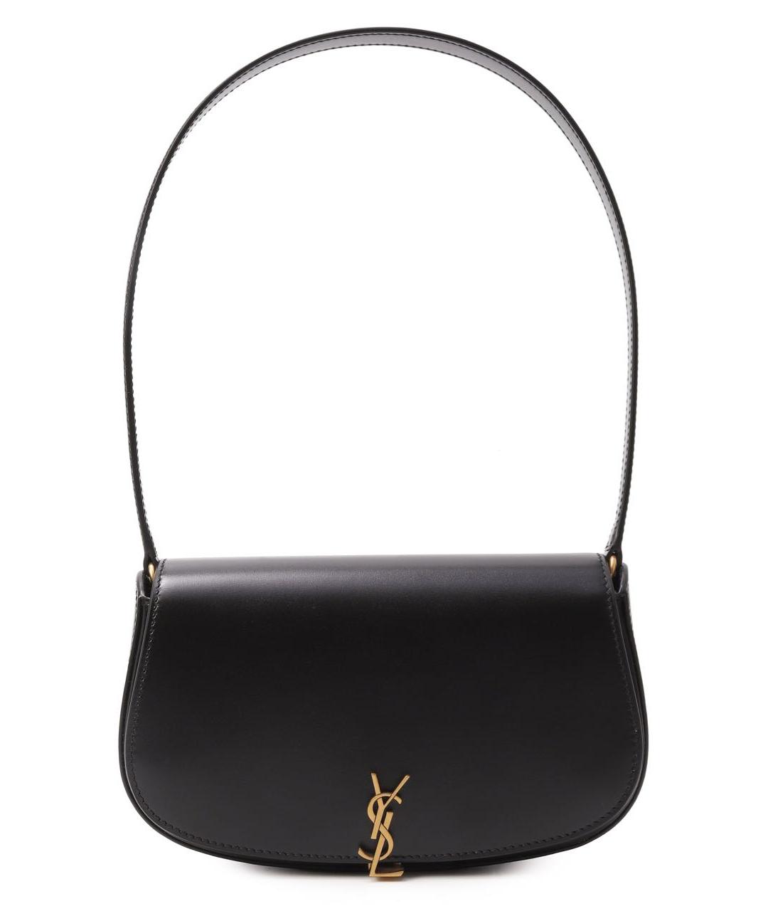 SAINT LAURENT Черная кожаная сумка через плечо, фото 7