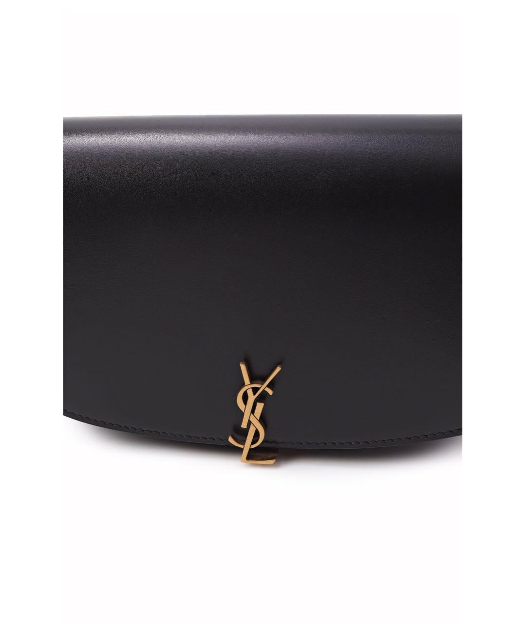 SAINT LAURENT Черная кожаная сумка через плечо, фото 3