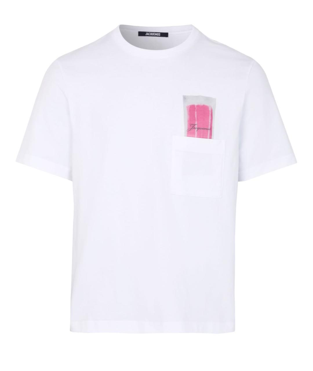 JACQUEMUS Белая хлопковая футболка, фото 4