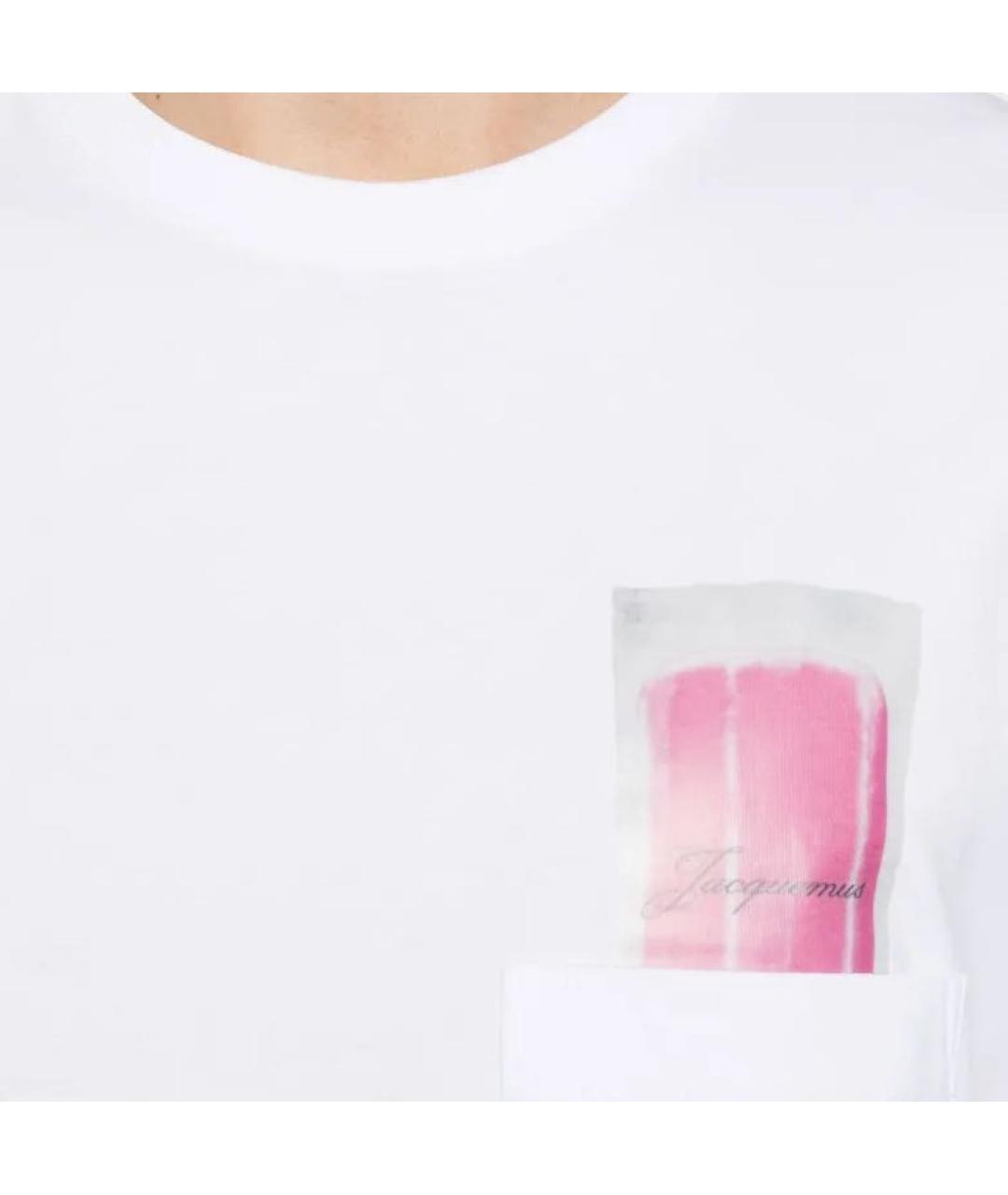 JACQUEMUS Белая хлопковая футболка, фото 2