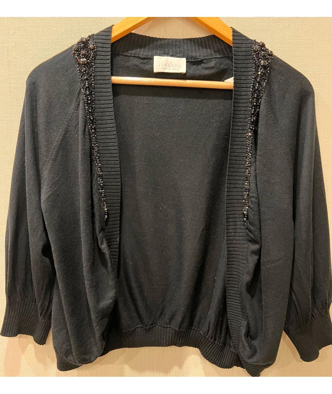 ICEBERG Черный шелковый кардиган, фото 9