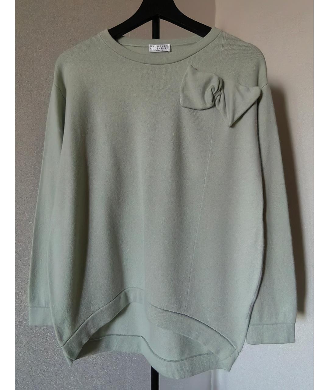 BRUNELLO CUCINELLI Зеленый кашемировый джемпер / свитер, фото 6