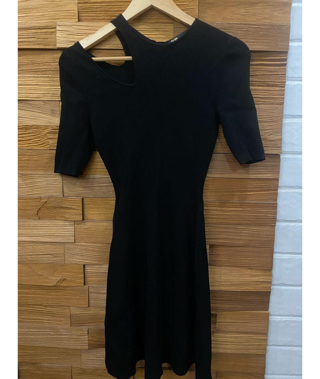 MAJE Черное вискозное повседневное платье, фото 2