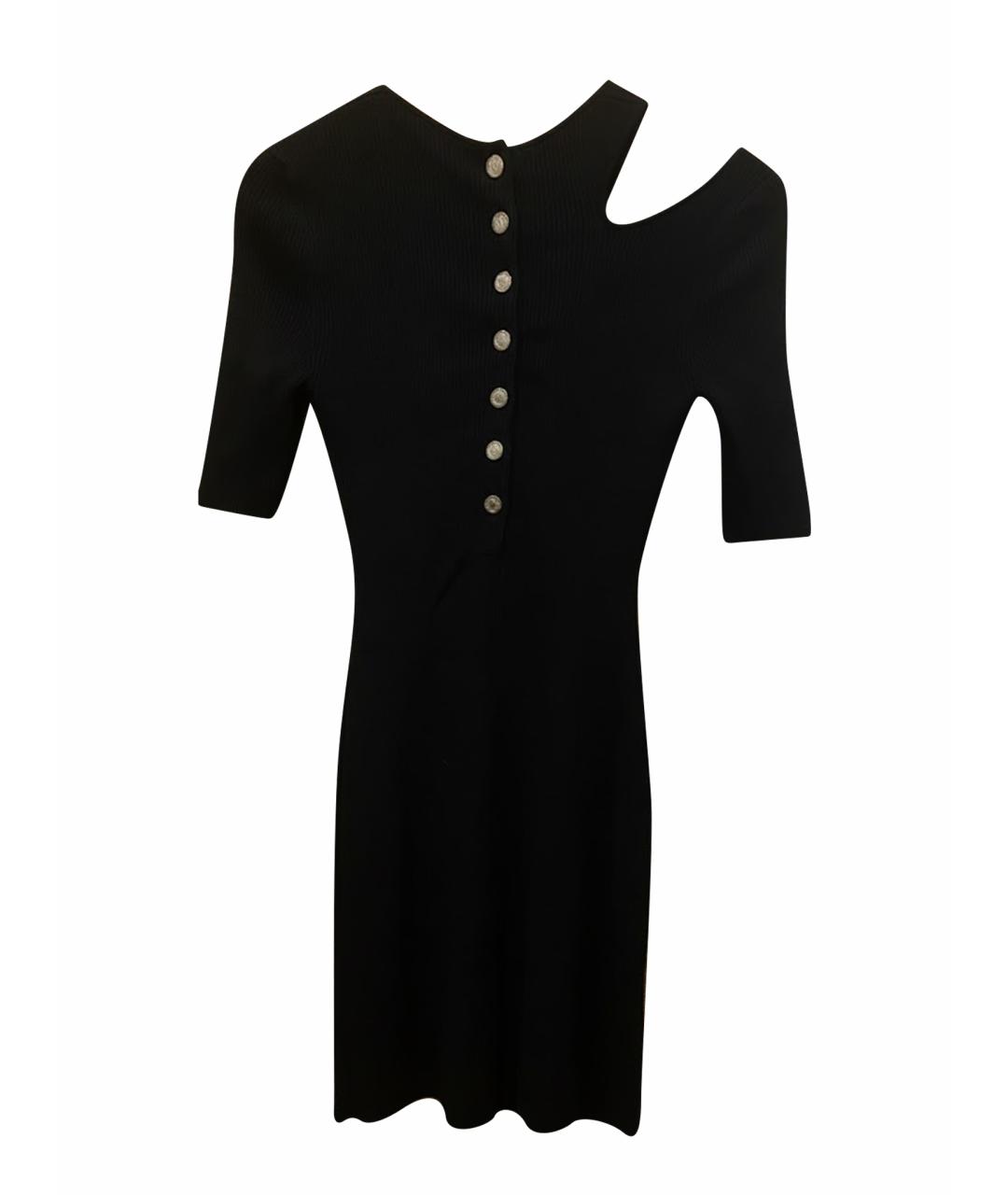 MAJE Черное вискозное повседневное платье, фото 1