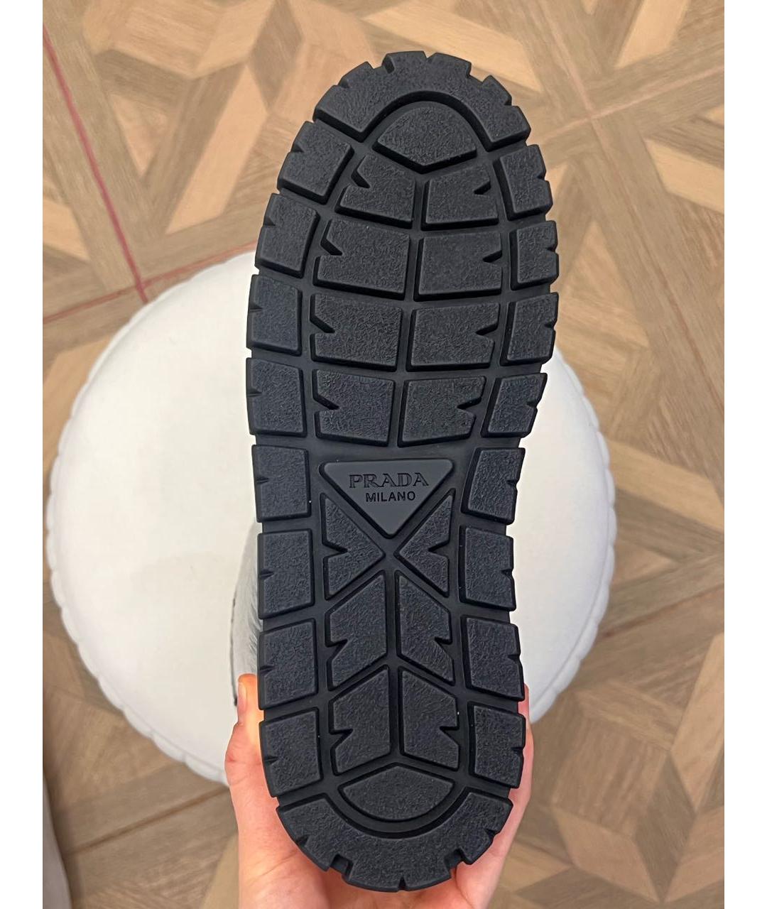 PRADA Серые замшевые полусапоги, фото 5