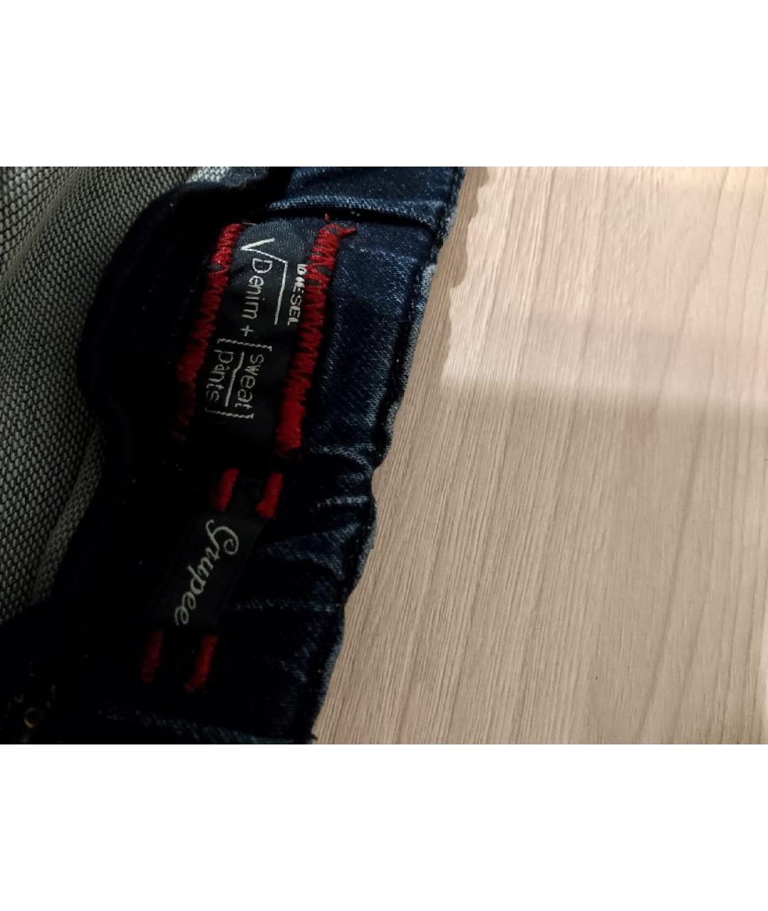 DIESEL Синие хлопковые джинсы слим, фото 3