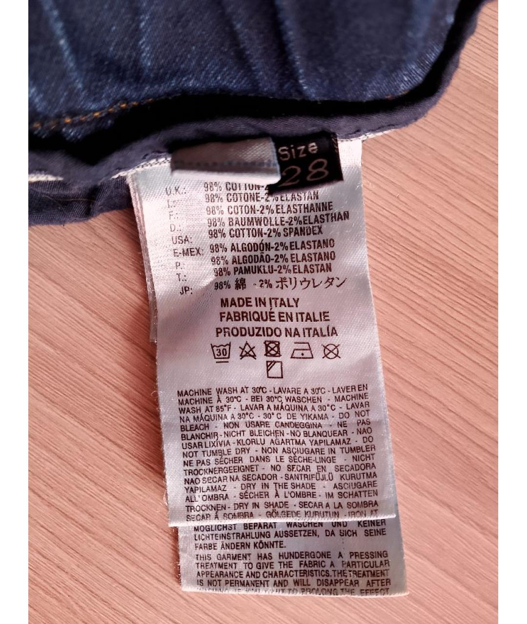 DIESEL Синие хлопковые джинсы слим, фото 5