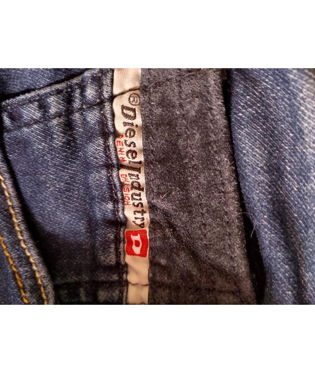 DIESEL Синие хлопковые джинсы слим, фото 4