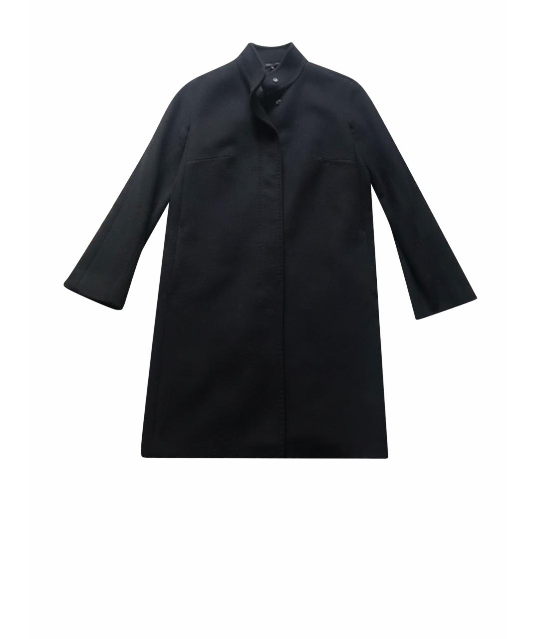 MAX MARA STUDIO Черное шерстяное пальто, фото 1