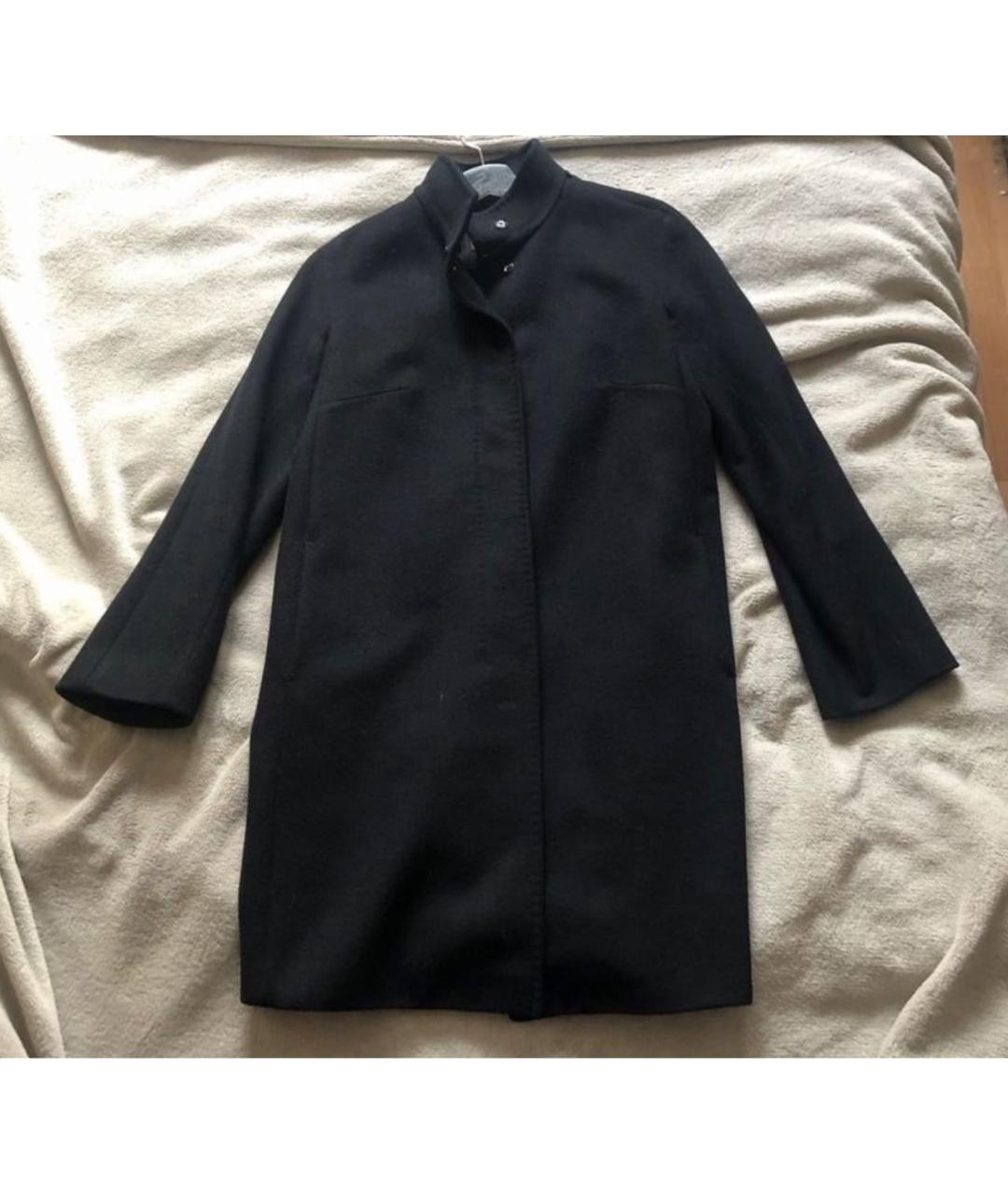 MAX MARA STUDIO Черное шерстяное пальто, фото 8