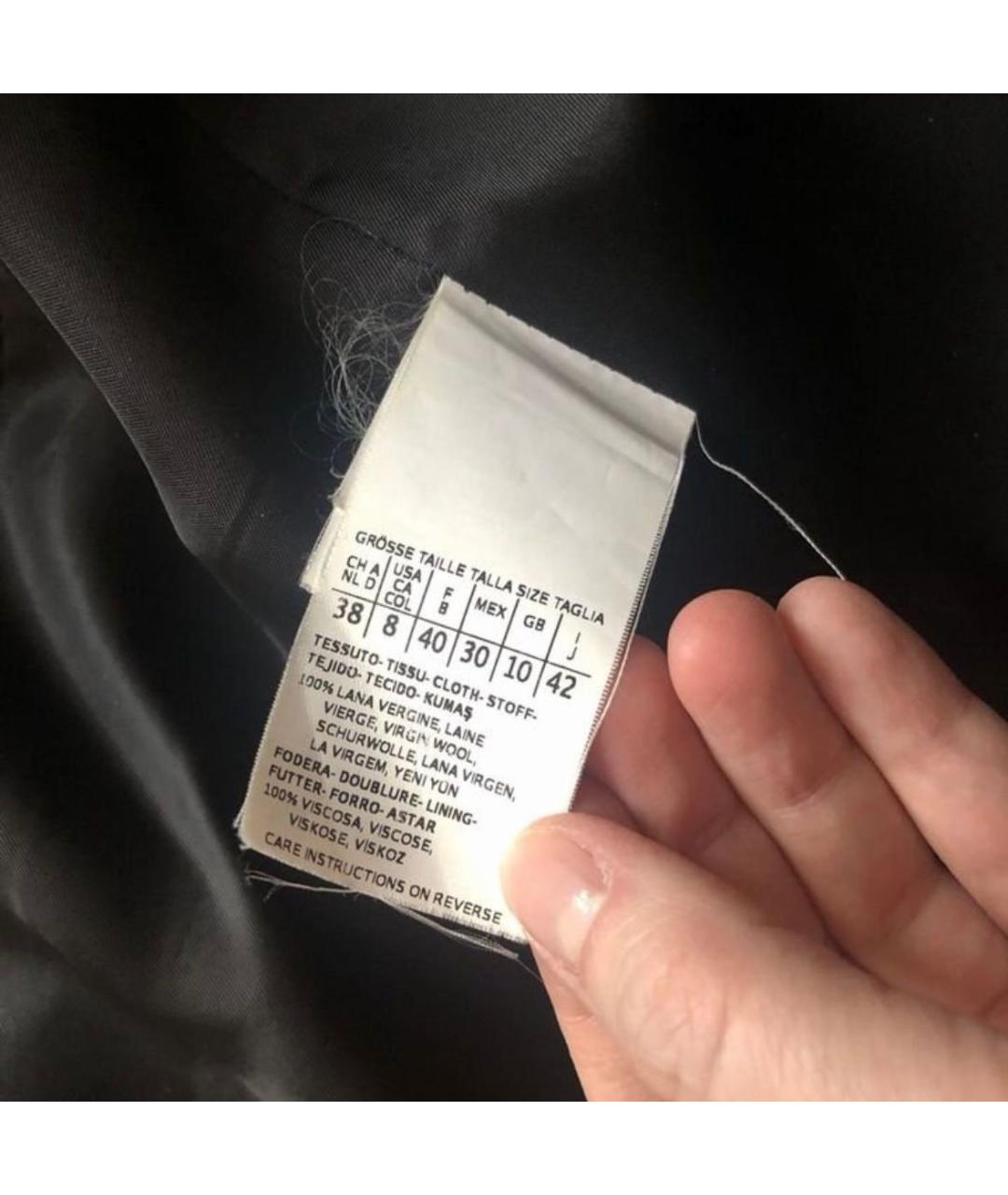 MAX MARA STUDIO Черное шерстяное пальто, фото 4