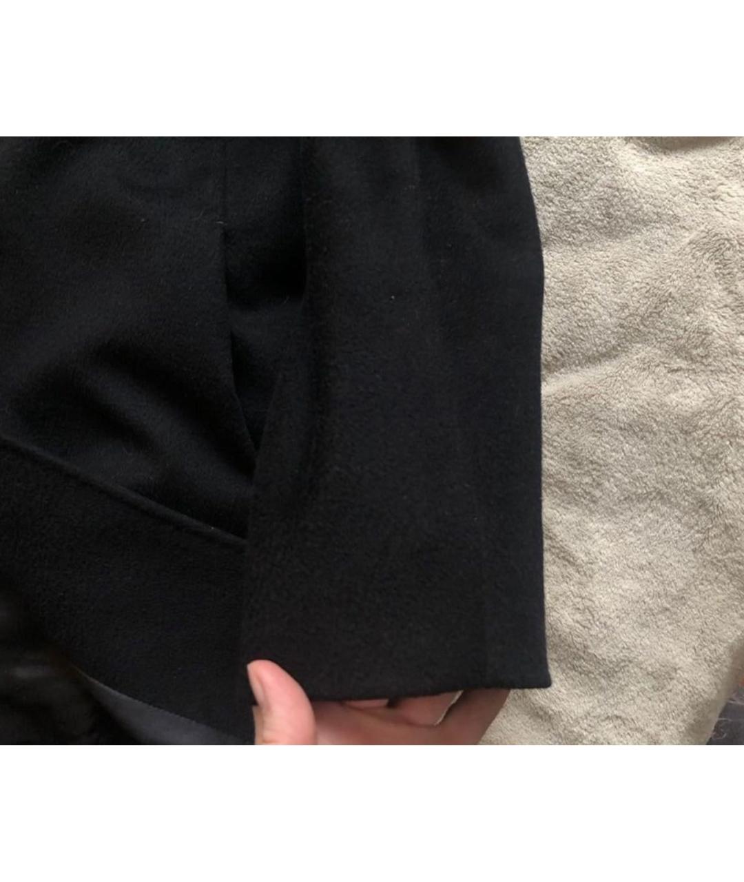 MAX MARA STUDIO Черное шерстяное пальто, фото 6