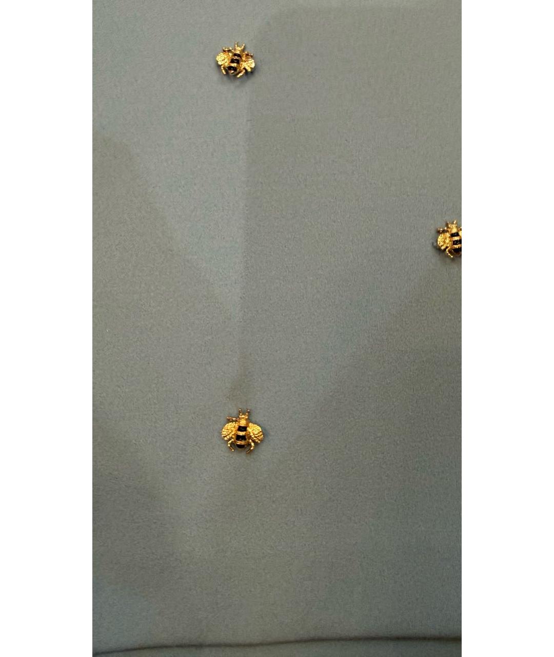 MAJE Голубая полиэстеровая юбка мини, фото 3