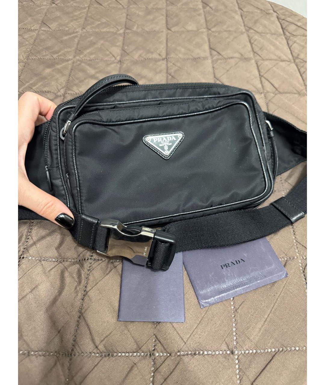 PRADA Черная поясная сумка, фото 3