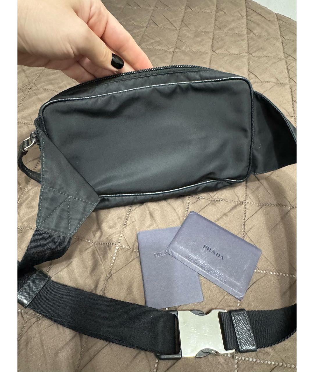 PRADA Черная поясная сумка, фото 2