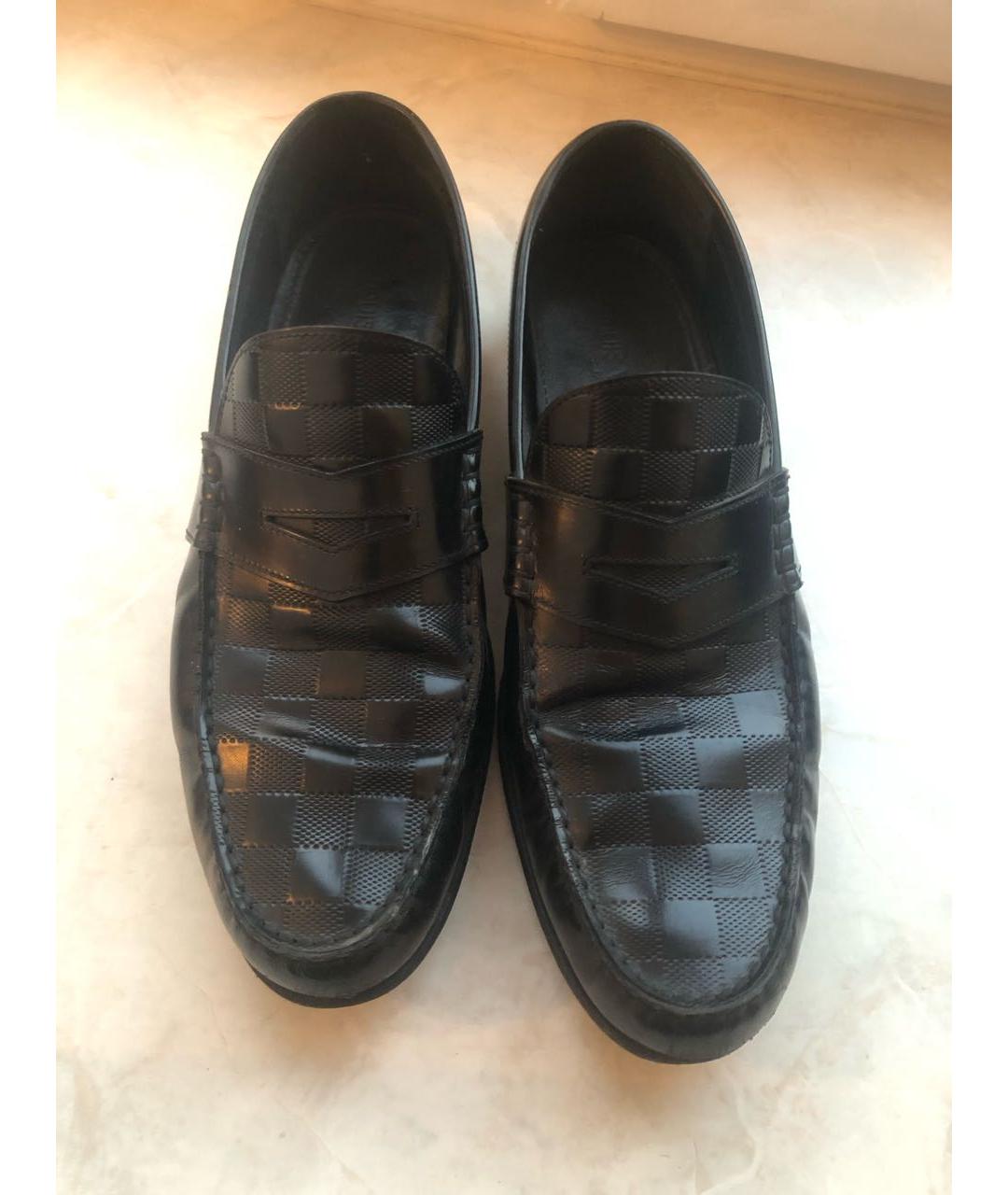 LOUIS VUITTON Черные кожаные лоферы, фото 3