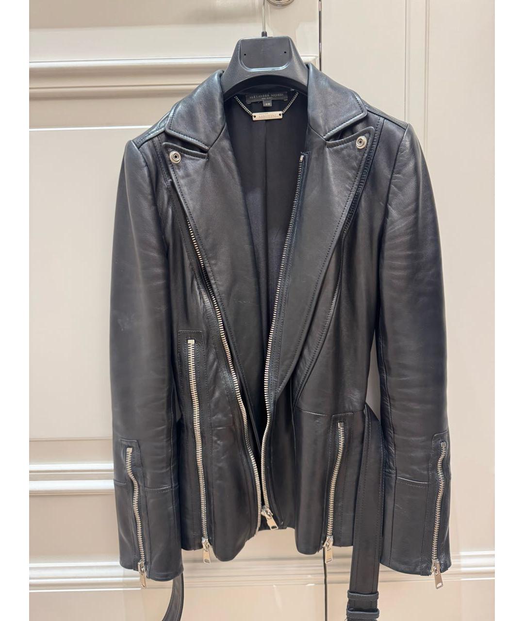 ALEXANDER MCQUEEN Черная кожаная куртка, фото 3