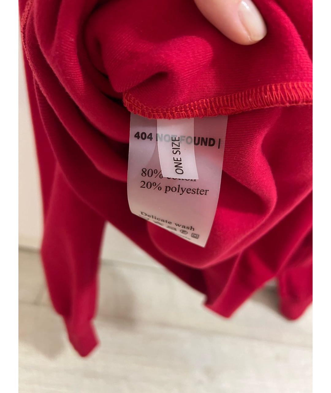 404NOTFOUND Красный хлопковый джемпер / свитер, фото 5