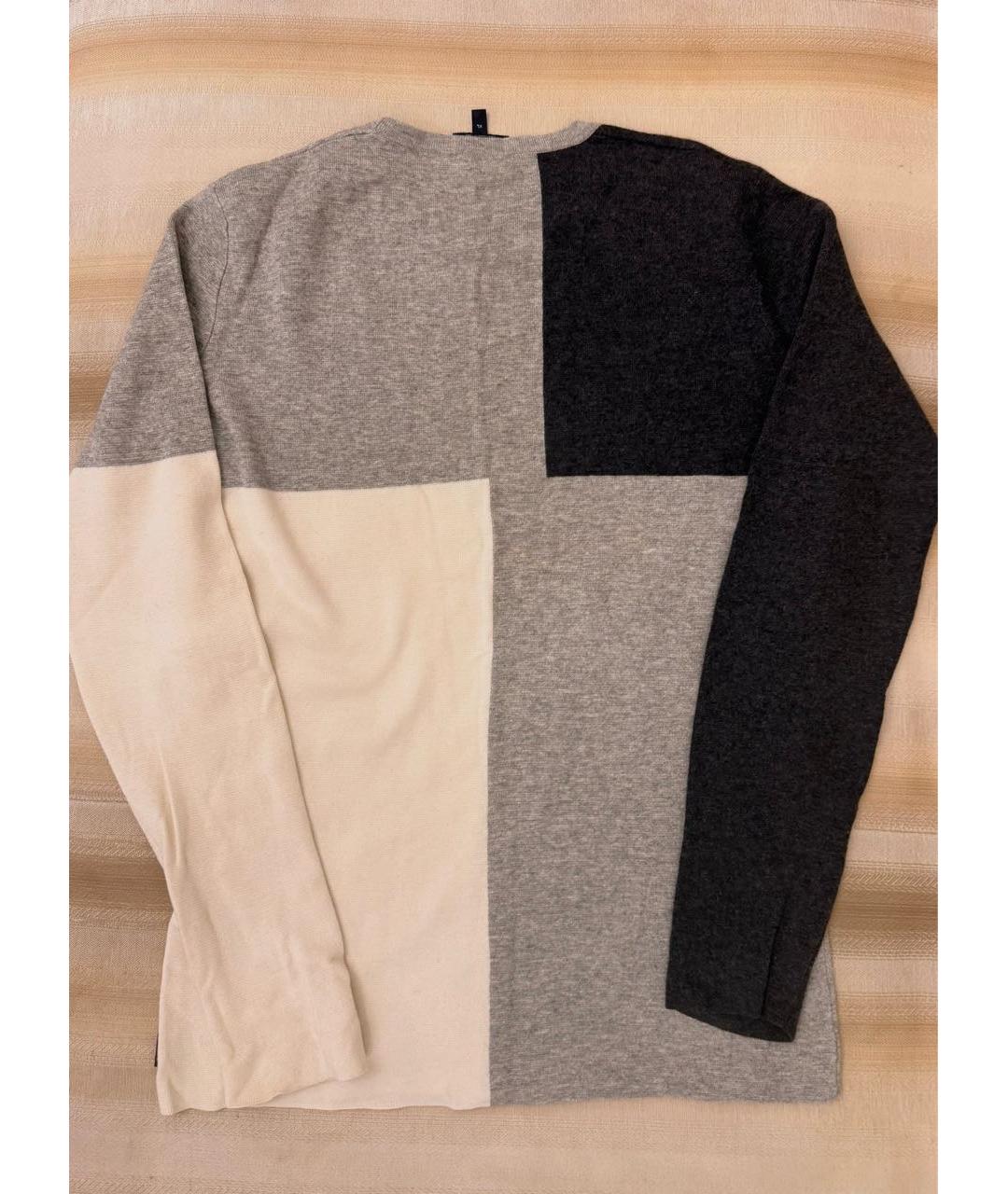 ARMANI JEANS Серый хлопковый джемпер / свитер, фото 2