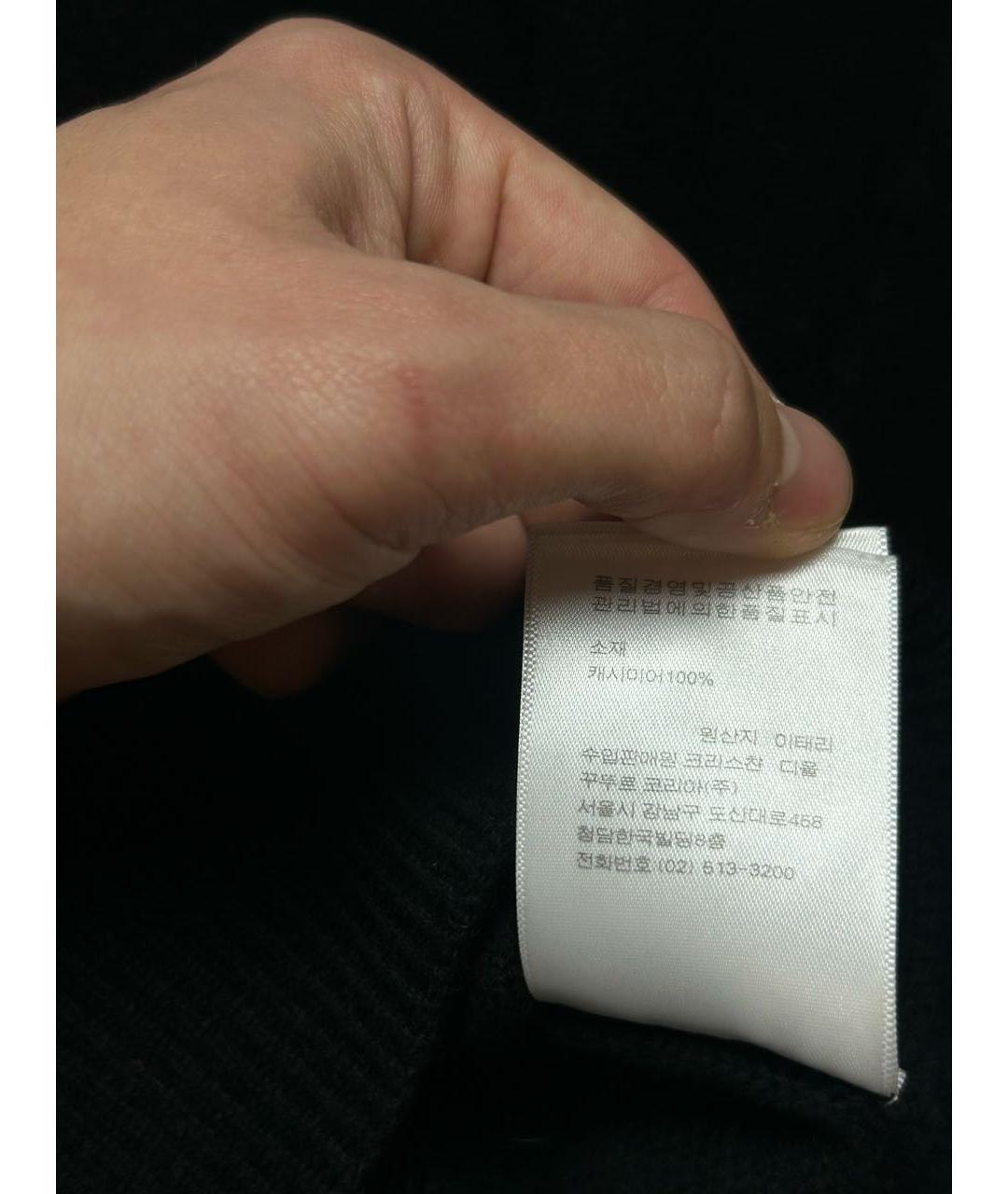 CHRISTIAN DIOR Черный кашемировый джемпер / свитер, фото 7