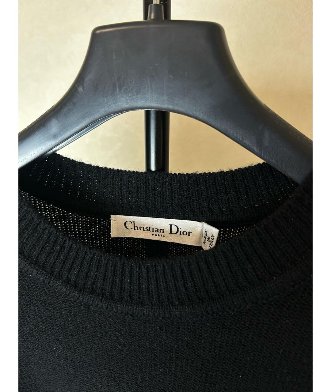 CHRISTIAN DIOR Черный кашемировый джемпер / свитер, фото 3