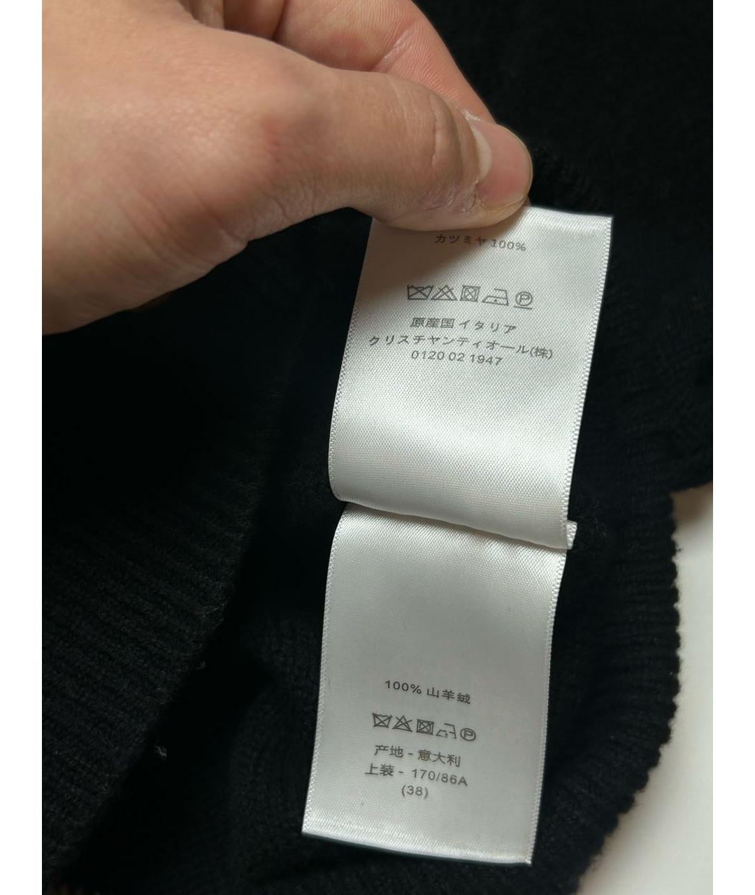 CHRISTIAN DIOR Черный кашемировый джемпер / свитер, фото 6