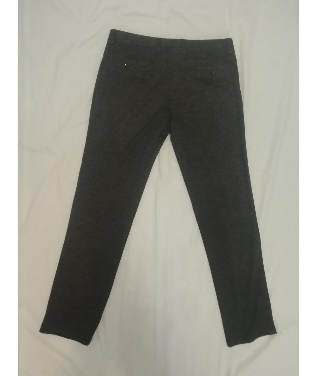 CORNELIANI Серые хлопковые классические брюки, фото 7