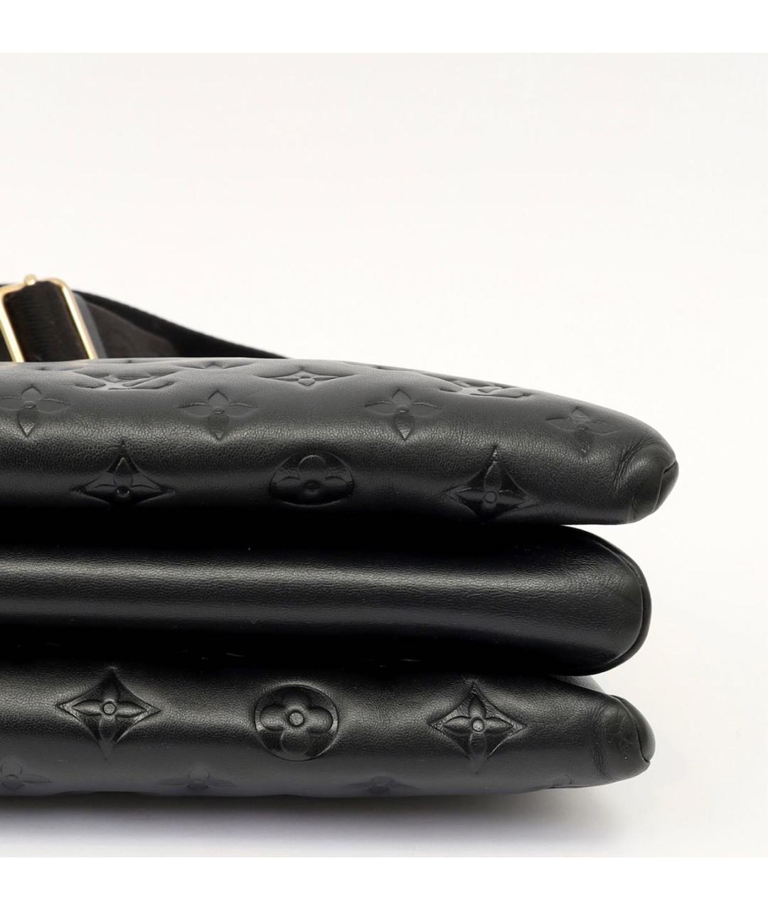 LOUIS VUITTON Черная кожаная сумка через плечо, фото 5