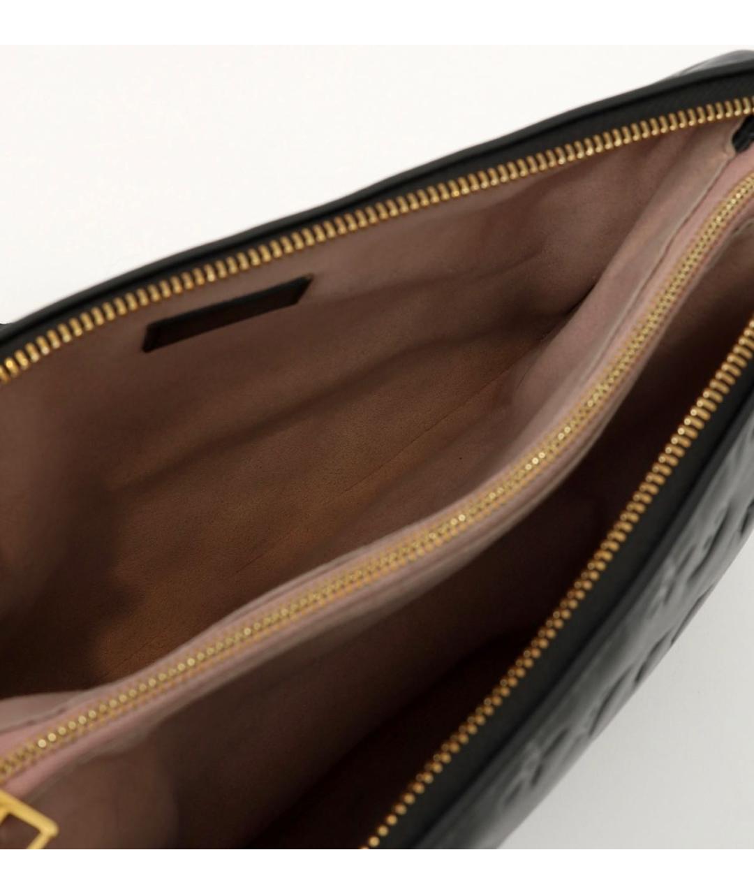 LOUIS VUITTON Черная кожаная сумка через плечо, фото 4