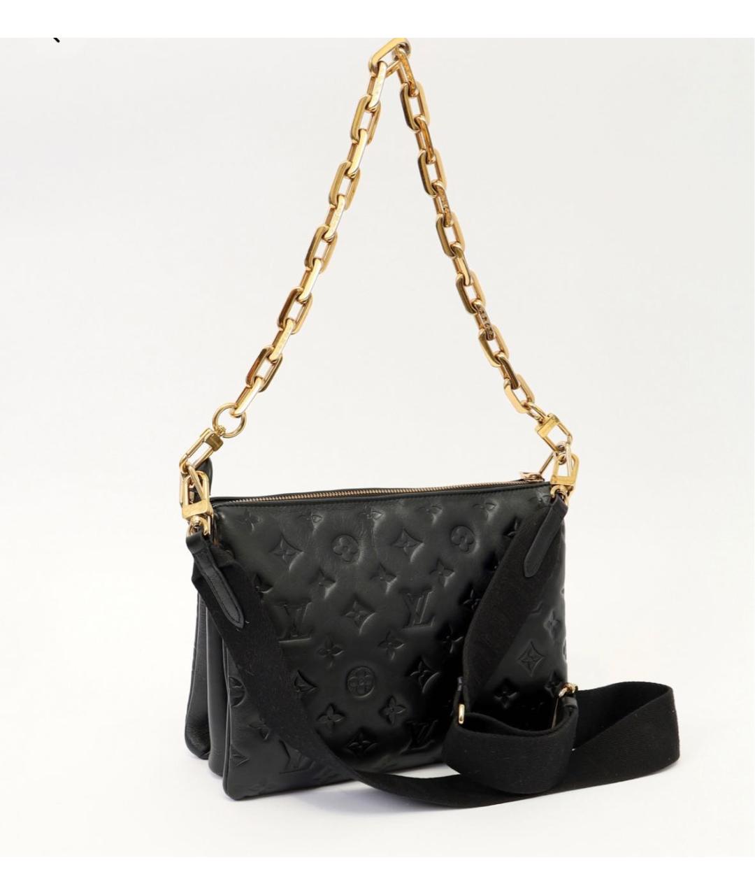 LOUIS VUITTON Черная кожаная сумка через плечо, фото 2