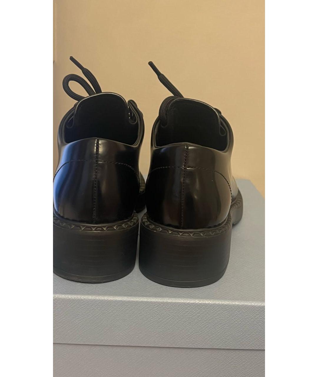 PRADA Черные лоферы из лакированной кожи, фото 4