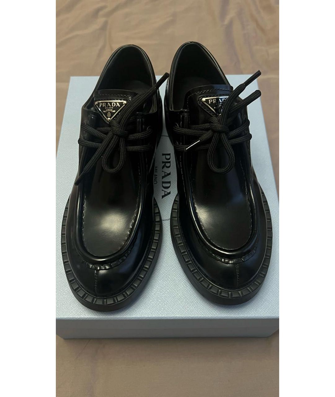 PRADA Черные лоферы из лакированной кожи, фото 2