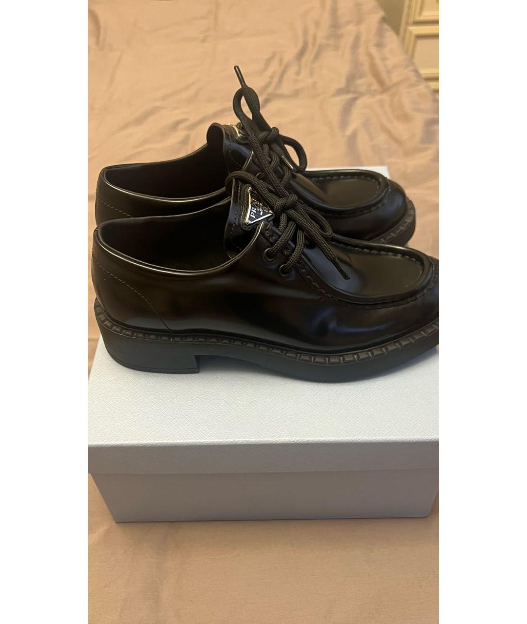 PRADA Черные лоферы из лакированной кожи, фото 7