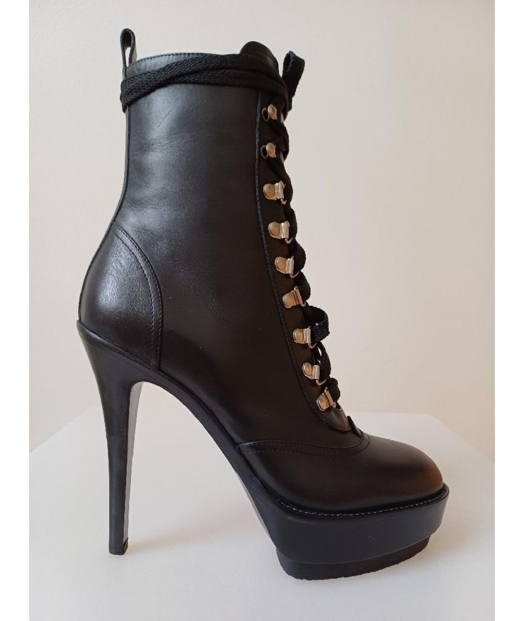 GIANVITO ROSSI Черные кожаные ботильоны, фото 10