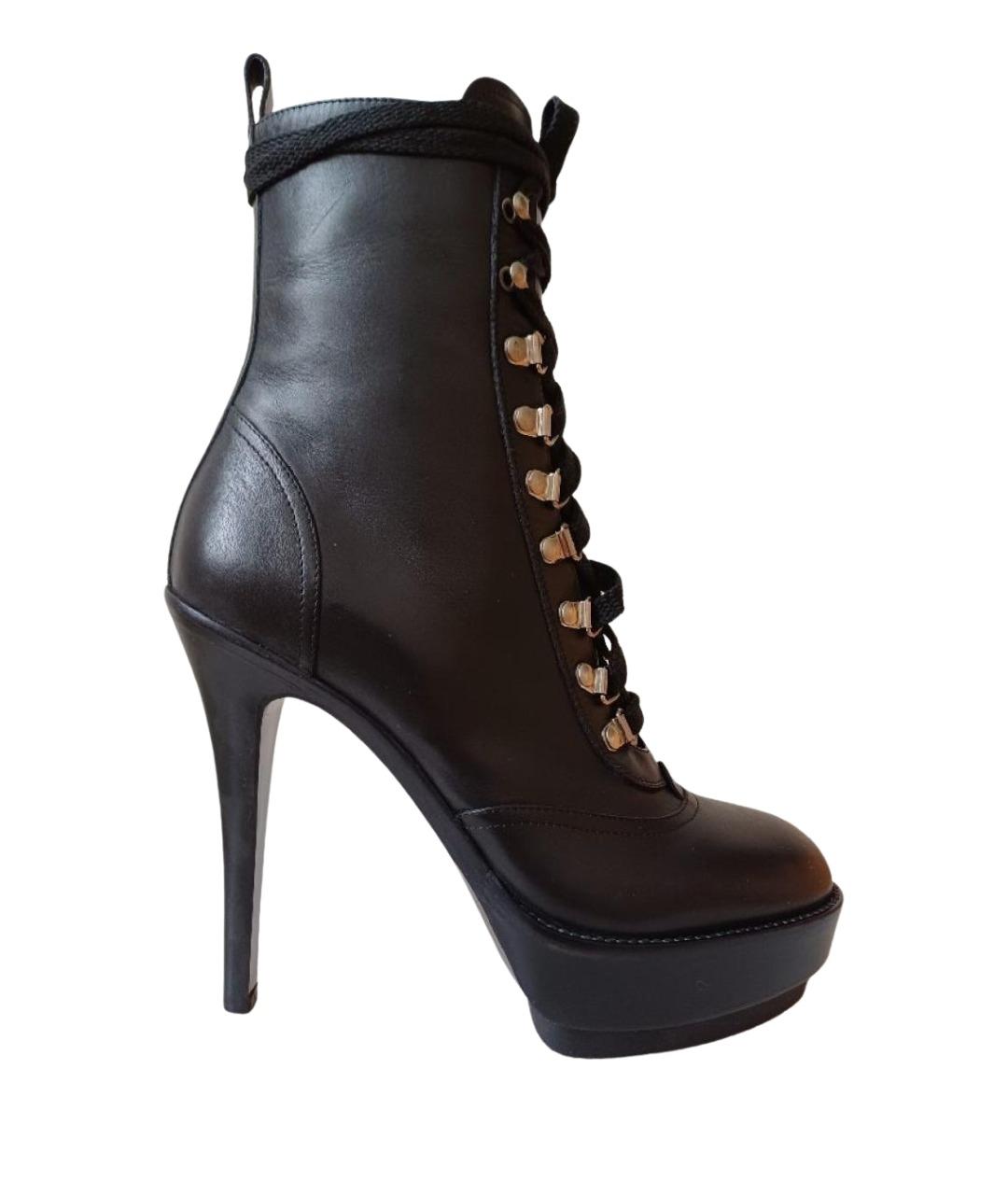 GIANVITO ROSSI Черные кожаные ботильоны, фото 1