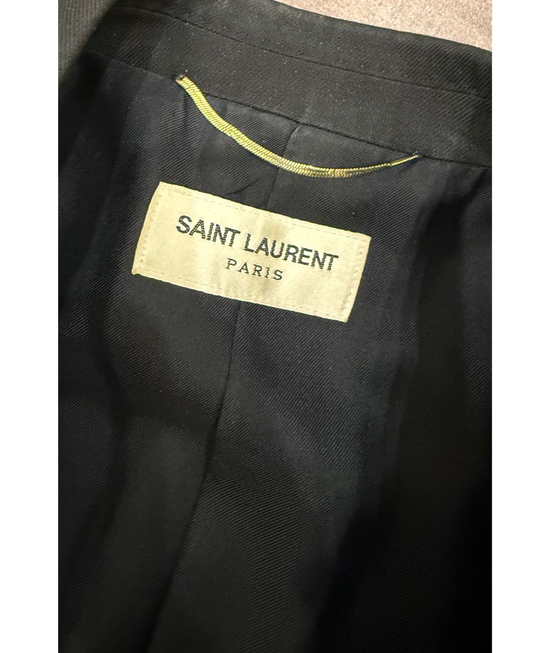 SAINT LAURENT Черный шерстяной жакет/пиджак, фото 3