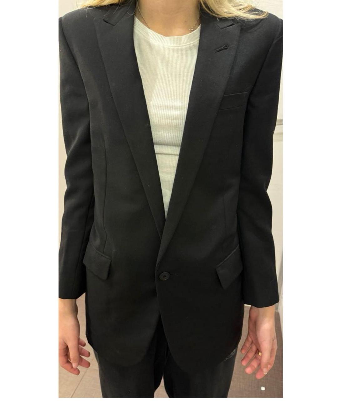 SAINT LAURENT Черный шерстяной жакет/пиджак, фото 6