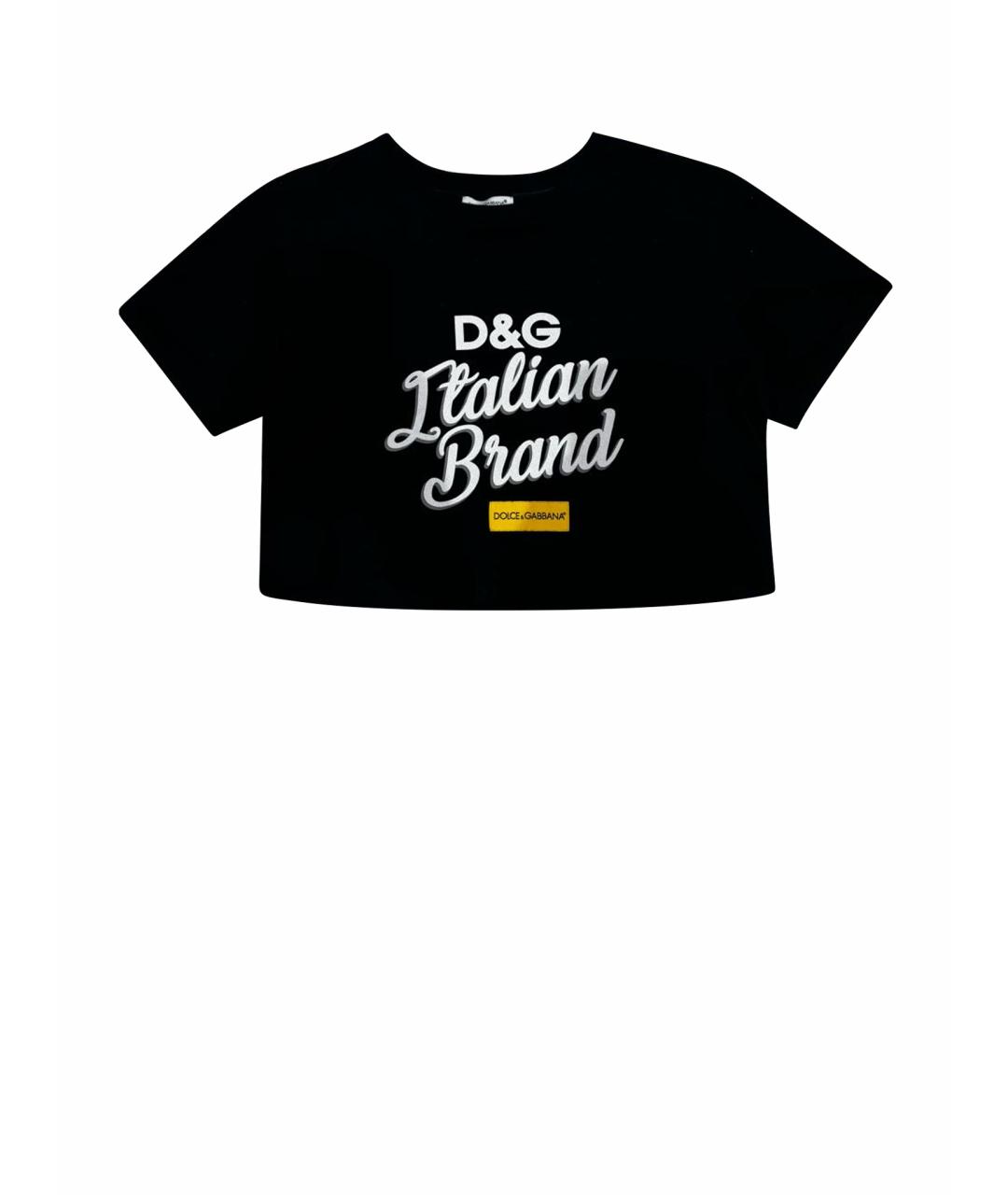 DOLCE&GABBANA Черный хлопковый детская футболка / топ, фото 1