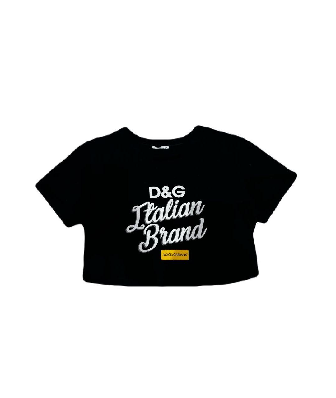 DOLCE&GABBANA Черный хлопковый детская футболка / топ, фото 3