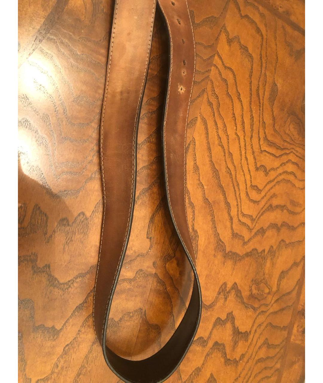 LOUIS VUITTON Черный кожаный ремень, фото 5