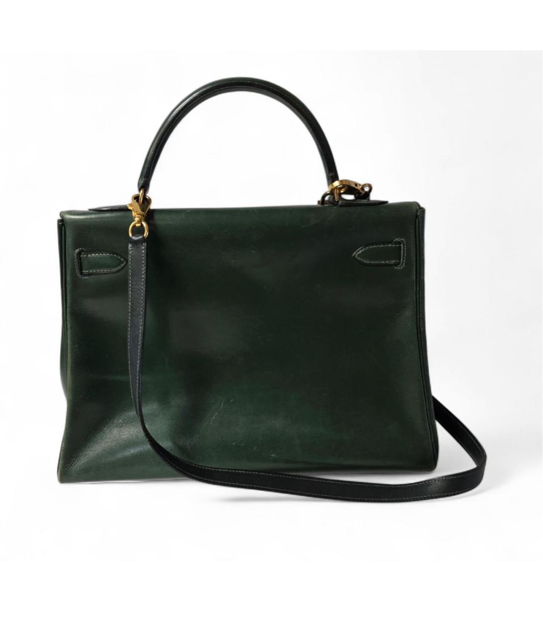 HERMES Зеленая кожаная сумка на плечо, фото 4