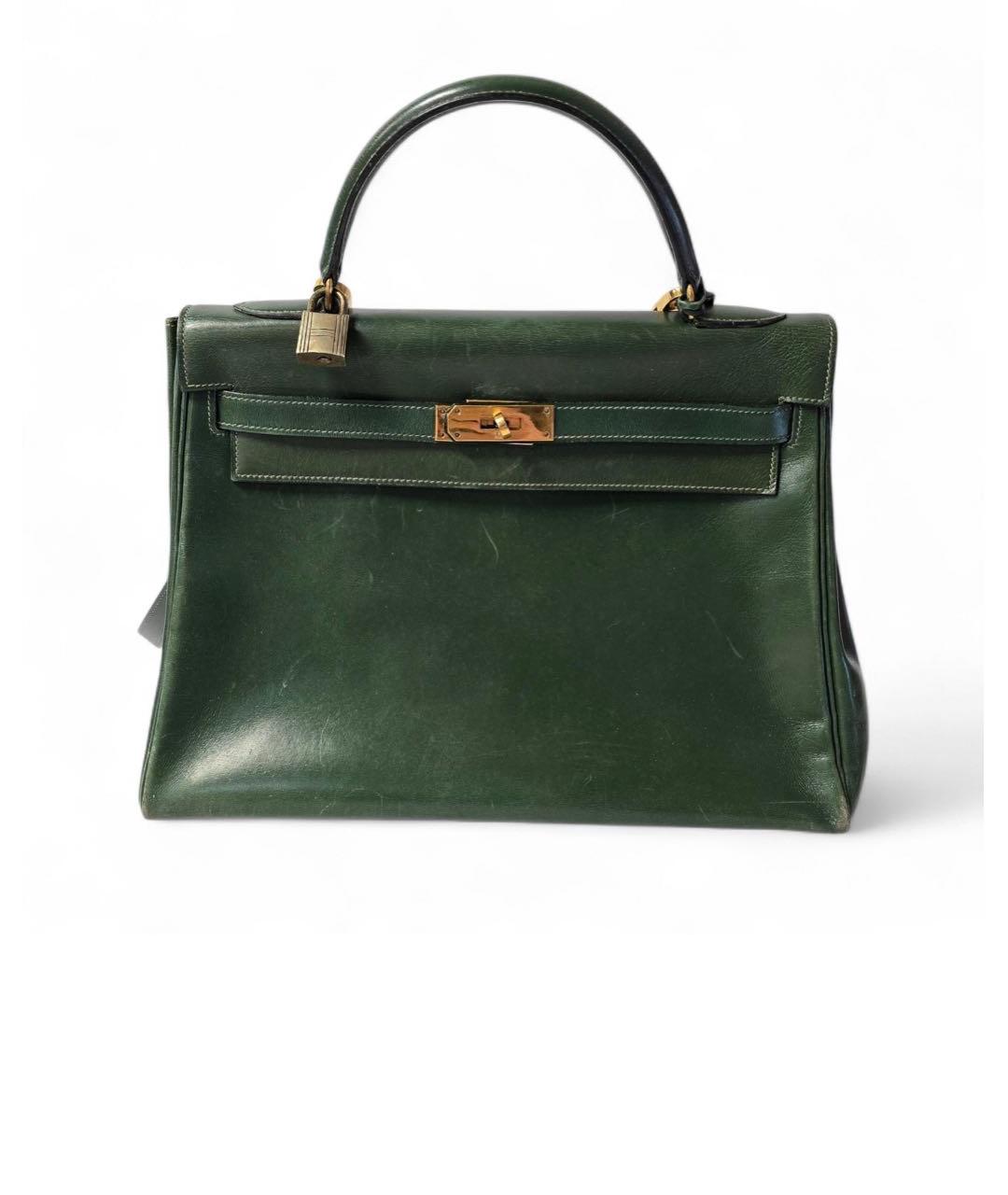 HERMES Зеленая кожаная сумка на плечо, фото 5