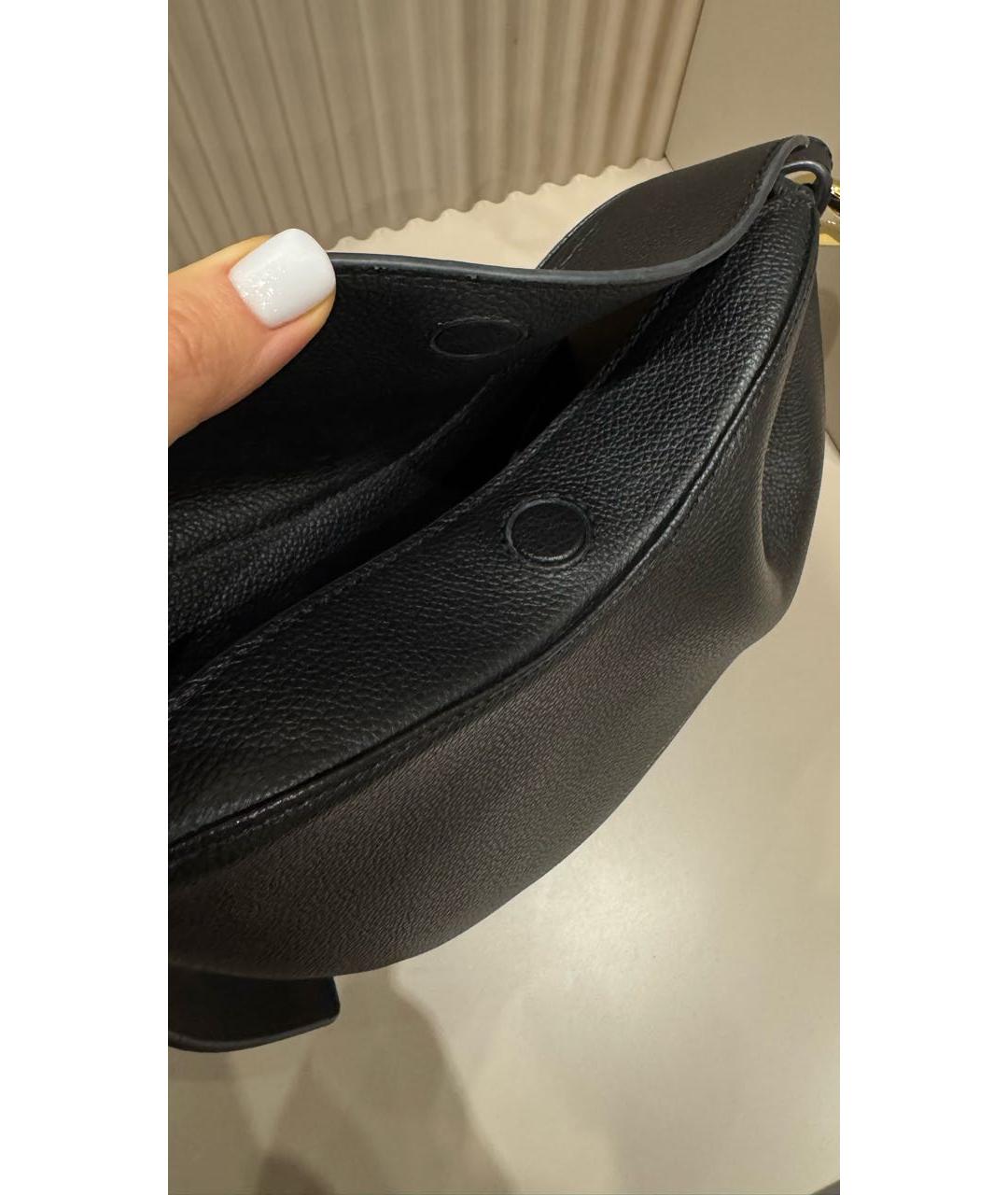 POLENE Черная кожаная сумка через плечо, фото 4