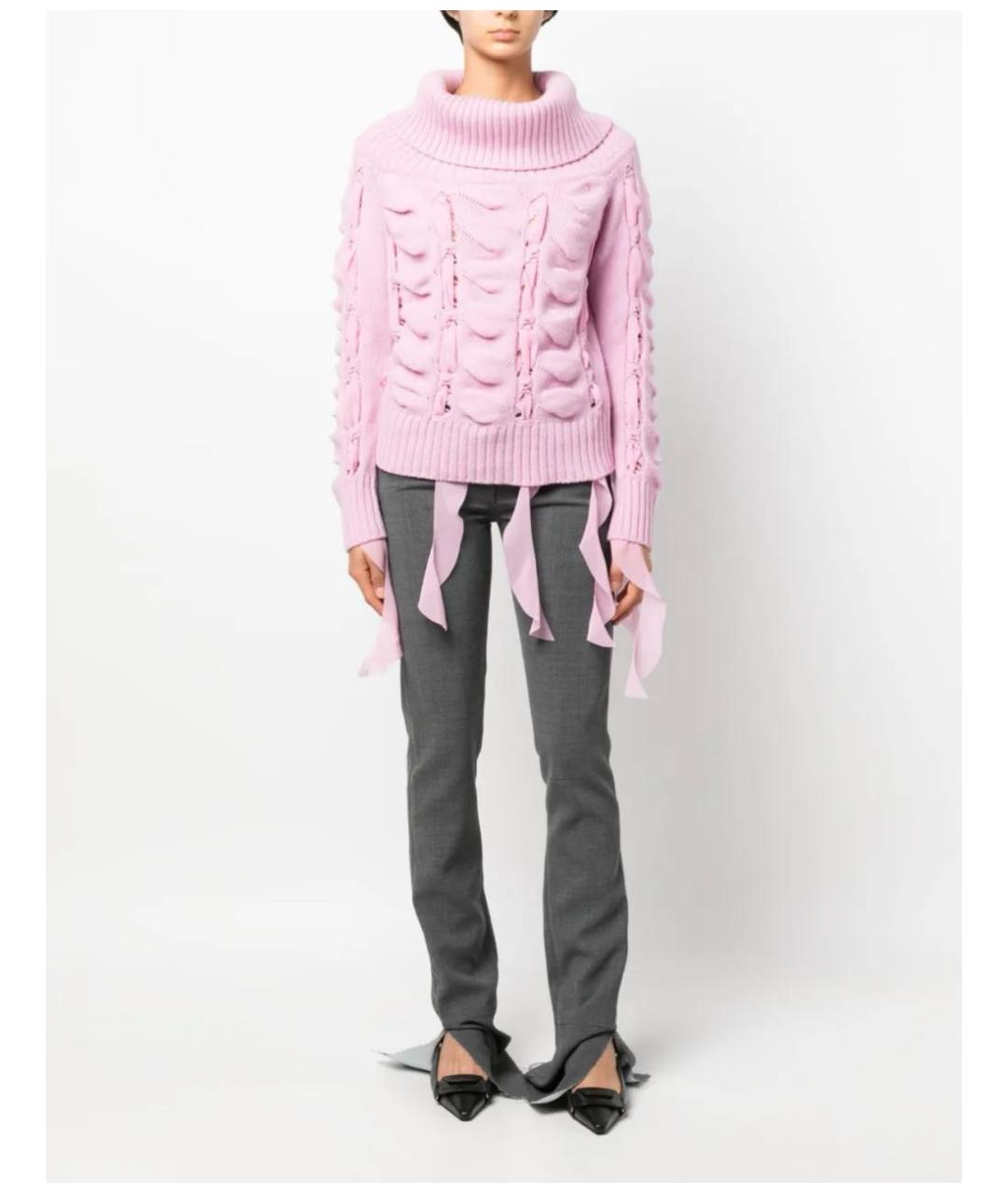 BLUMARINE Розовый шерстяной джемпер / свитер, фото 2