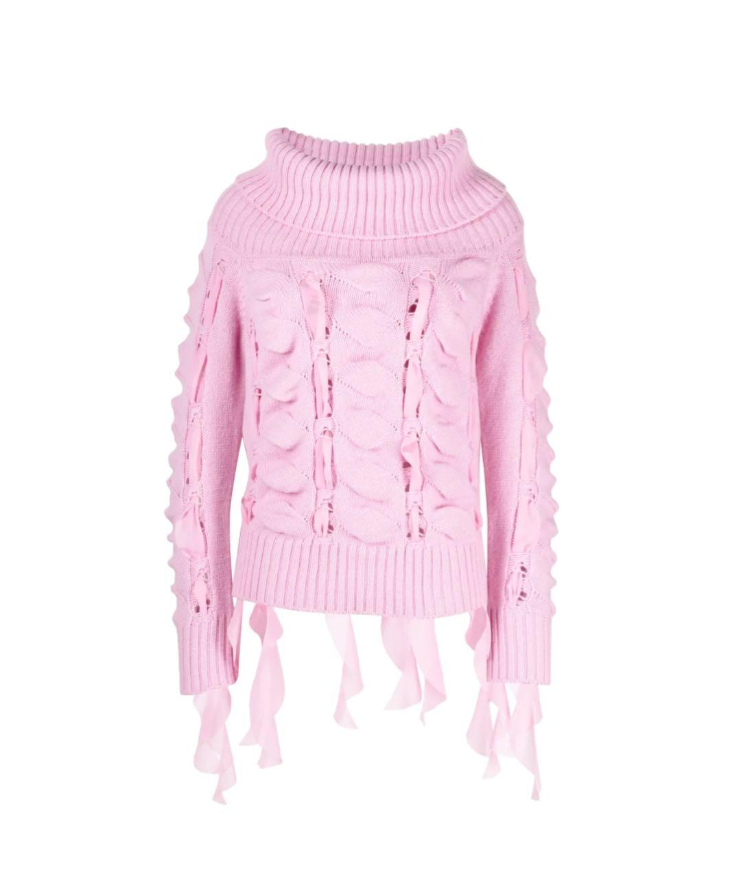 BLUMARINE Розовый шерстяной джемпер / свитер, фото 9