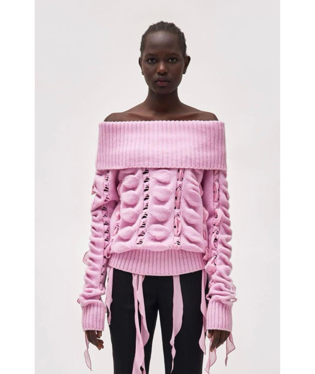 BLUMARINE Розовый шерстяной джемпер / свитер, фото 3