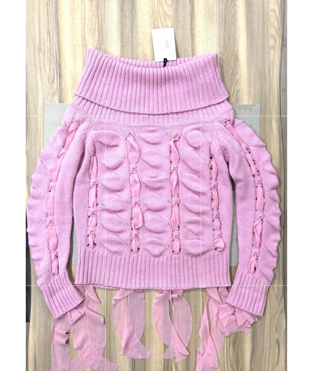 BLUMARINE Розовый шерстяной джемпер / свитер, фото 4